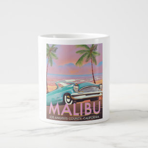 Malibu, Los Angeles, Californië reisposter Grote Koffiekop