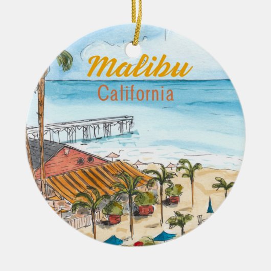 Malibu Los Angles California Ornament (Voorkant)