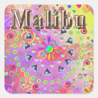 Malibu Lucky Golden Sticker