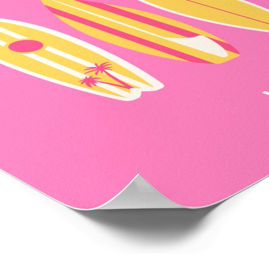 Malibu, Malibu Beach, Californië, Preppy, Roze Poster (Hoek)