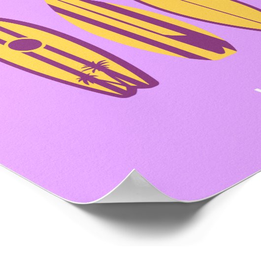 Malibu, Malibu Beach, Preppy, Preppy Meisje, Paars Poster (Hoek)