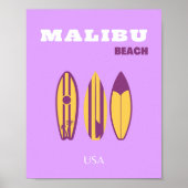 Malibu, Malibu Beach, Preppy, Preppy Meisje, Paars Poster (Voorkant)