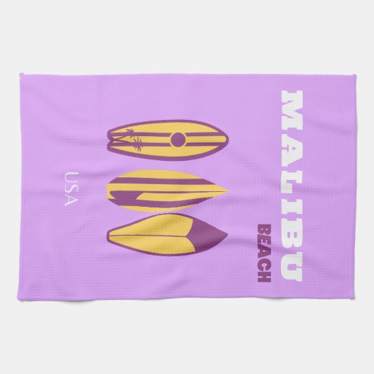 Malibu, Malibu Beach, Preppy, Preppy Meisje, Paars Theedoek (Horizontaal)