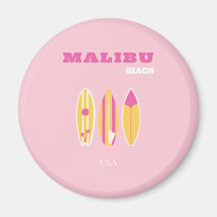 Malibu, Malibu Beach, Preppy, Roze Magneet