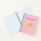 Malibu, Malibu Beach, Preppy, Roze Notitieboek (Binnen)
