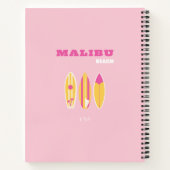 Malibu, Malibu Beach, Preppy, Roze Notitieboek (Achterkant)