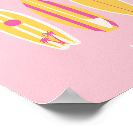 Malibu, Malibu Beach, Preppy, Roze Poster (Hoek)