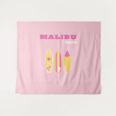Malibu, Malibu Beach, Preppy, Roze Wandkleed (Voorkant (horizontaal))