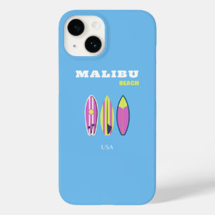 Malibu, Malibu Beach, Tropisch, Preppy, Blauw Case-Mate iPhone 14 Hoesje