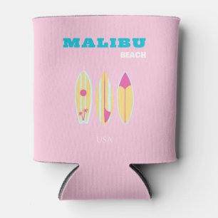 Malibu, Malibu strand, Preppy, Preppy meisje, roze Blikjeskoeler