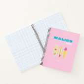 Malibu, Malibu strand, Preppy, Preppy meisje, roze Notitieboek (Binnen)