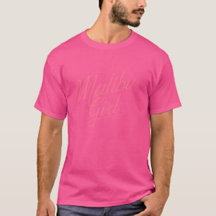 Malibu Meisje Californië Retro Surf Vintage Strand T-shirt