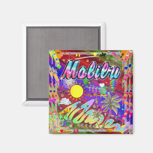 Malibu Nu Era-magneet Magneet (Voorkant / Achterkant)