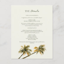 Malibu Palm Watercolor Coast Trouwdetails 