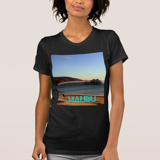 Malibu Pier en Surfrider Beach Photo, Malibu, CA T-shirt (Voorkant)