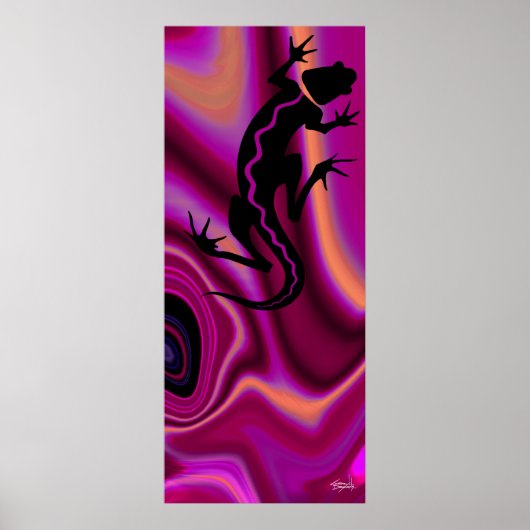 Malibu Salamander Print (violet/magenta) (Voorkant)