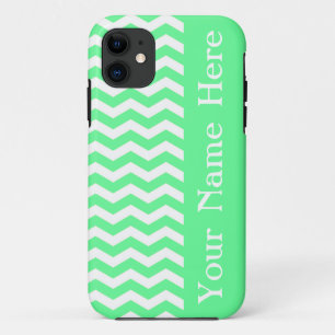 Malibu Seafoam Wave Chevron met naam Case-Mate iPhone Case