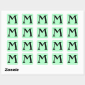 Malibu Seafoam Wave Chevron Vierkante Sticker (Vel)