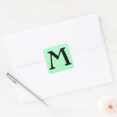 Malibu Seafoam Wave Chevron Vierkante Sticker (Envelop)