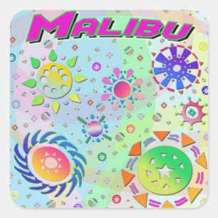 Malibu Seven Suns & Energy Sticker