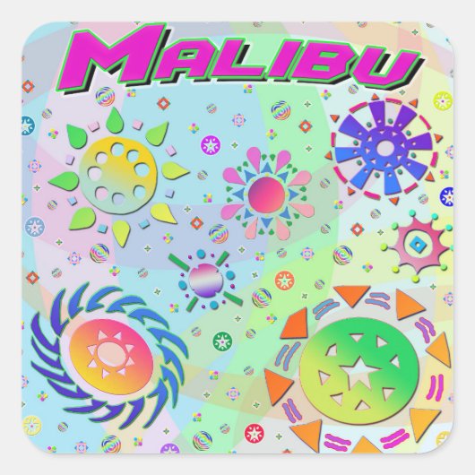 Malibu Seven Suns & Energy Sticker (Voorkant)