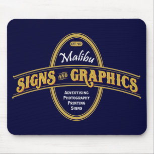 Malibu-signalen en grafische voorkeuren muismat