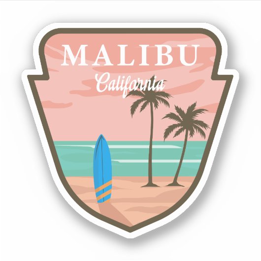 Malibu Sticker California Beach Malibu welkomsttas (Voorkant)