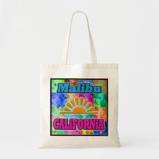 Malibu Sun en Palms Bag Tote Bag (Voorkant)