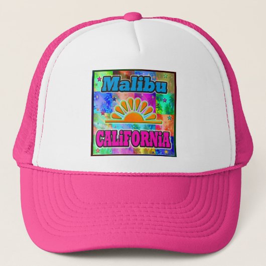 Malibu Sun en Palms-Pet Trucker Pet (Voorkant)