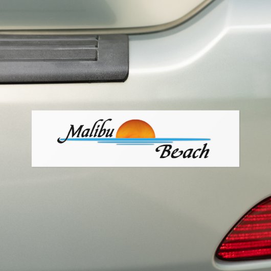 Malibu Sunset Bumpersticker (Op auto)