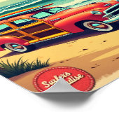 Malibu – Surfer's Paradise Retro Poster (Hoek)
