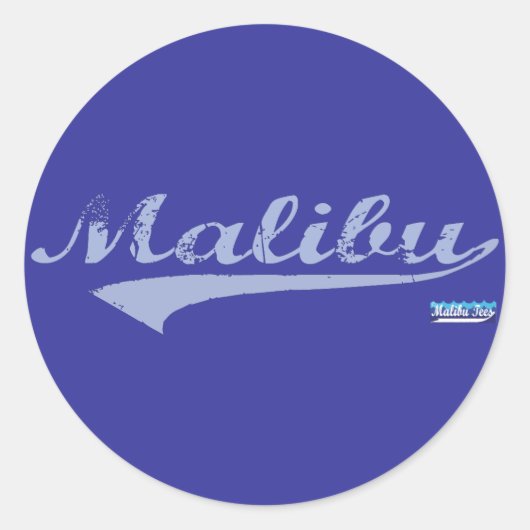 Malibu Swash Ronde Sticker (Voorkant)