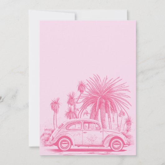 Malibu Sweet Zestien Verjaardagsfeestje Kaart (Achterkant)