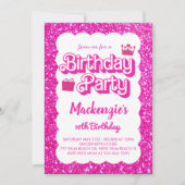 Malibu thema roze pop verjaardag kaart (Voorkant)