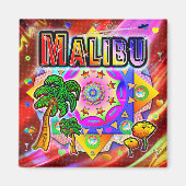 Malibu Tropische Vrienden Magnet (Voorkant)