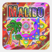 Malibu Tropische Vrienden Sticker (Voorkant)