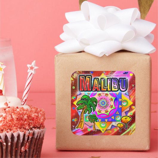 Malibu Tropische Vrienden Sticker (Feest)