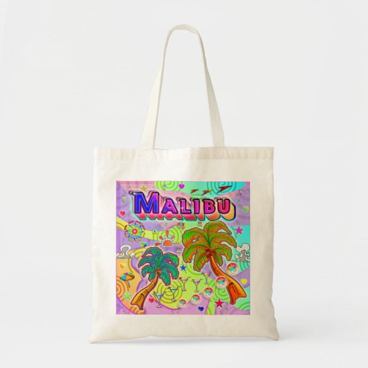 Malibu Vacation Target Canvas tas (Voorkant)