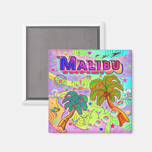 Malibu Vacation Target Magnet (Voorkant / Achterkant)