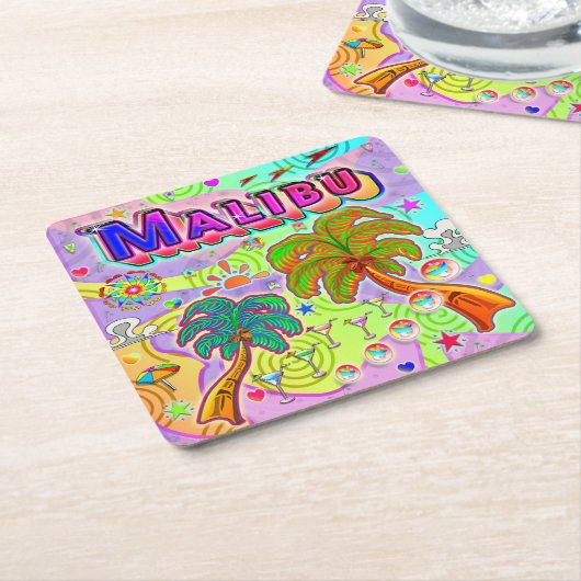 Malibu Vacation Target Onderzetter (Schuin)