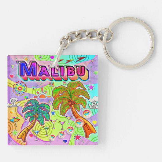 Malibu Vacation Target Sleutelhanger (Achterkant)