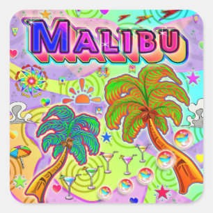 Malibu Vacation Target Sticker