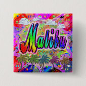 Malibu Vista Express-Button Vierkante Button 5,1 Cm (Voorkant)