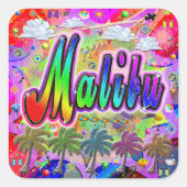 Malibu Vista Express-Sticker Vierkante Sticker (Voorkant)