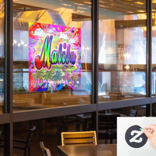 Malibu Vista Express-vensterkoppeling Raamsticker (Restaurant Raam)