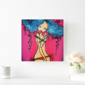 Malibu-wandklok Vierkante Klok (Huis)