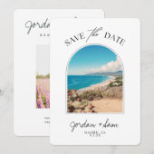 Malibu Wedding Coastline Save the Date Kaart (Voorkant / Achterkant)
