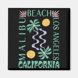 Malibu-zomer Californië strand retro abstracte kun Magneet