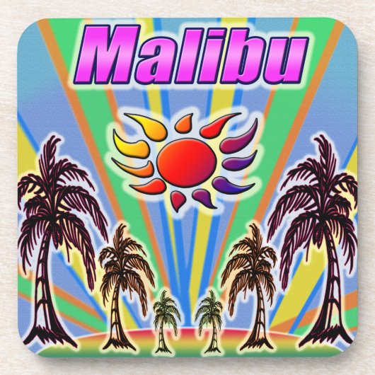 Malibu Zomer Liefde Onderzetter (Voorkant)