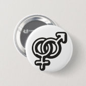 Malicia Heteros Ronde Button 5,7 Cm (Voorkant /achterkant)